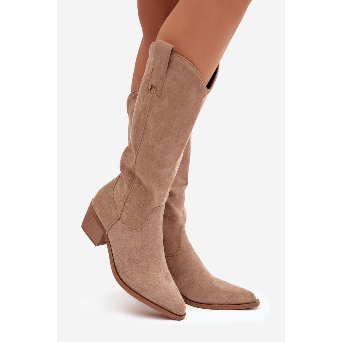 Dámske Koničkové čižmy Khaki Jazelle - Béžová