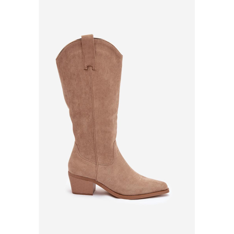 Dámske Koničkové čižmy Khaki Jazelle - Béžová