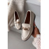 Dámske loafersy s ozdobným detailom svetlos béžové Rosynne - Béžová