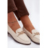 Dámske loafersy s ozdobným detailom svetlos béžové Rosynne - Béžová