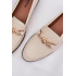 Dámske loafersy s ozdobným detailom svetlos béžové Rosynne - Béžová