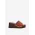 Dámske nazúvaky na platforme so zlatými sponami Camel Arionne - Odtiene hnedej a béžovej