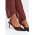 Vzorované sandále na podpätku Čierne Hanelis - Čierna