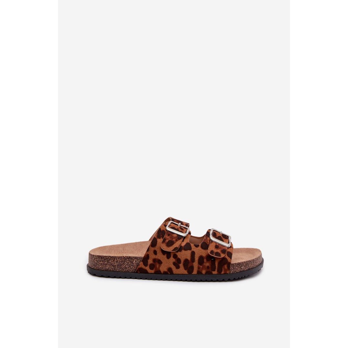 Dámske Papuče S Remienkami Leopard Oliena - Odtiene hnedej a béžovej