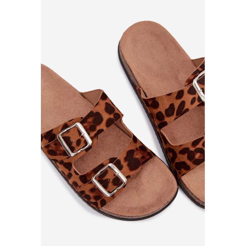 Dámske Papuče S Remienkami Leopard Oliena - Odtiene hnedej a béžovej