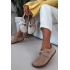 Kožené semišové poltopánky pre ženy Barefoot s remienkami Zazoo N1271 Béžové - Béžová