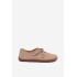 Kožené semišové poltopánky pre ženy Barefoot s remienkami Zazoo N1271 Béžové - Béžová