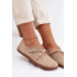 Kožené semišové poltopánky pre ženy Barefoot s remienkami Zazoo N1271 Béžové - Béžová
