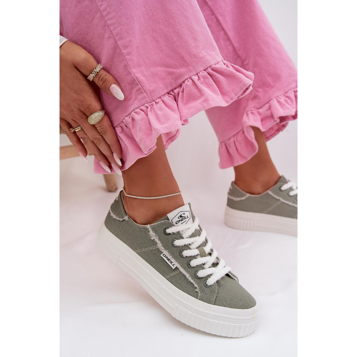 Dámske tenisky na platforme O`NEILL SPINNA C WOMEN LOW 90261009.05Z Zelené - Odtiene zelenej