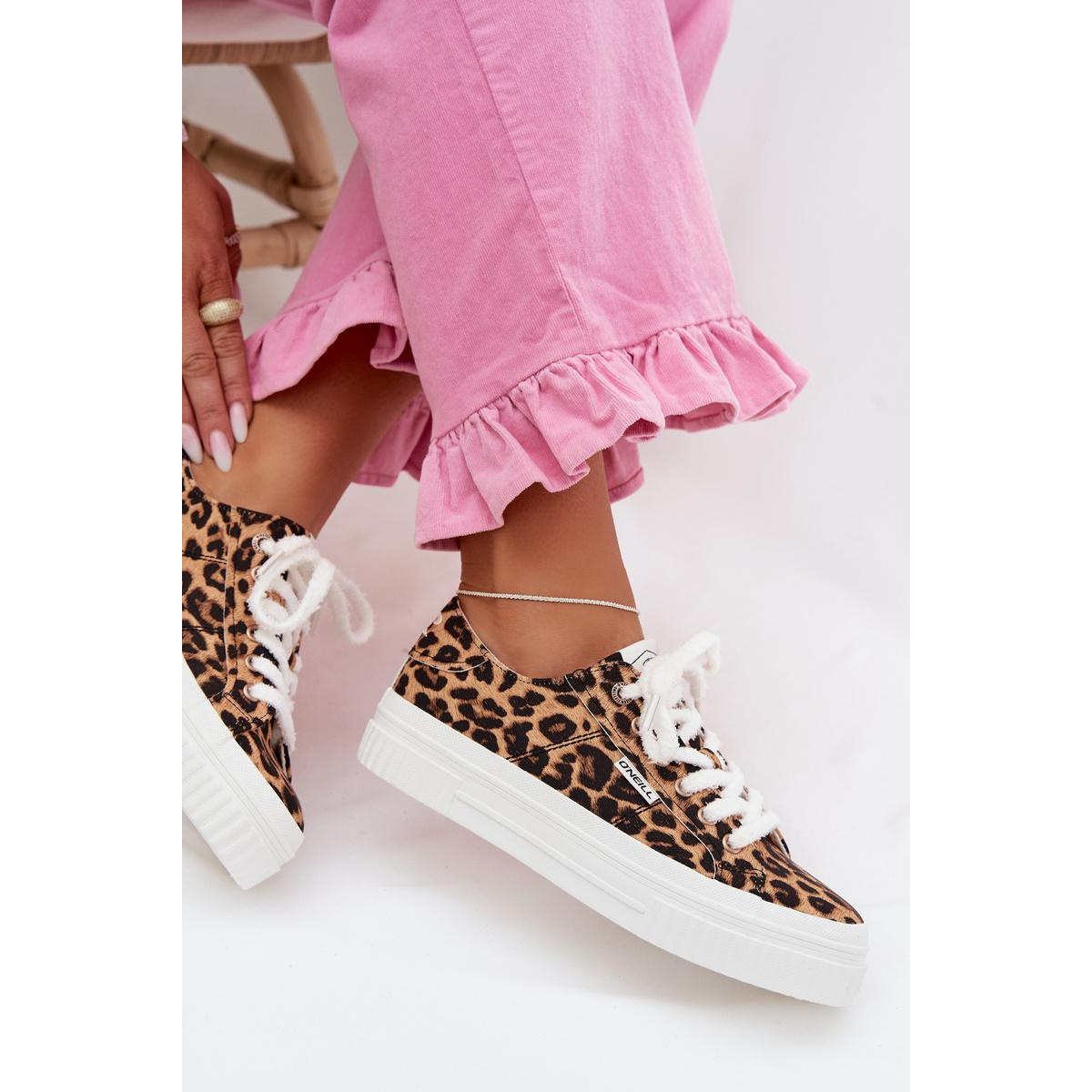 Dámske platformové tenisky O`NEILL SPINNA C WOMEN LOW 90261009.92A Leopard - Odtiene hnedej a béžovej