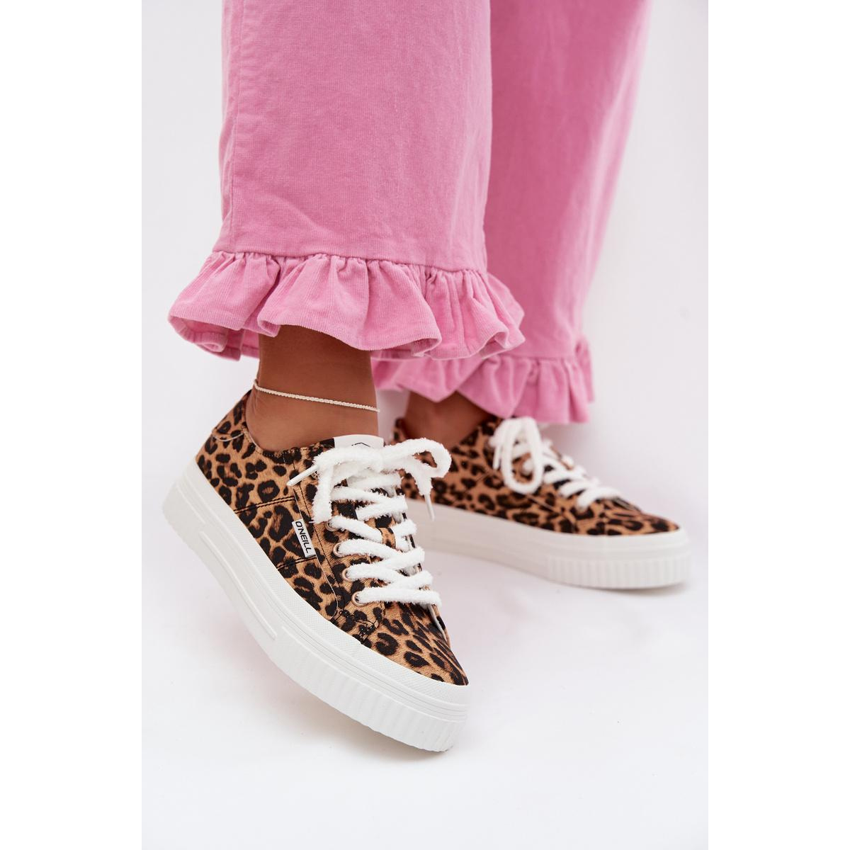 Dámske platformové tenisky O`NEILL SPINNA C WOMEN LOW 90261009.92A Leopard - Odtiene hnedej a béžovej
