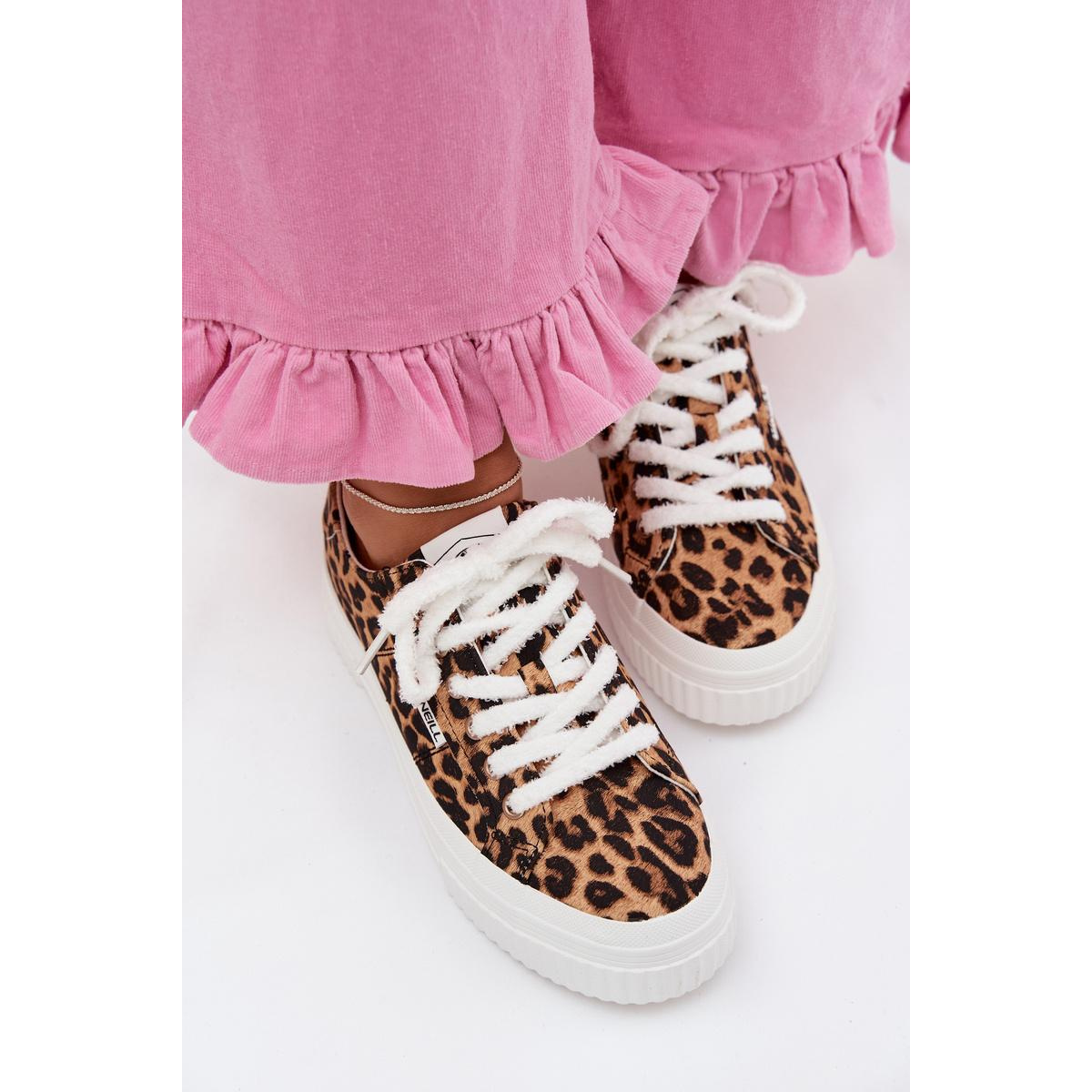 Dámske platformové tenisky O`NEILL SPINNA C WOMEN LOW 90261009.92A Leopard - Odtiene hnedej a béžovej