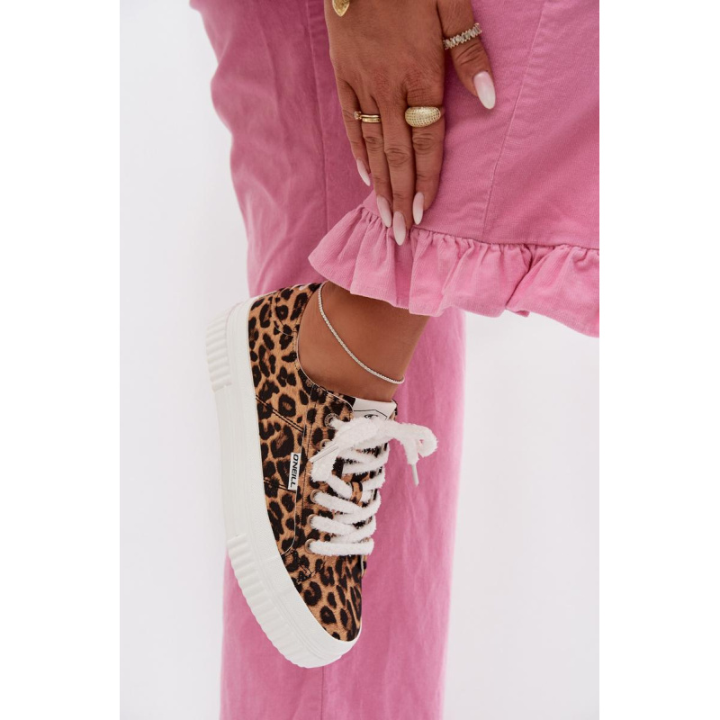 Dámske platformové tenisky O`NEILL SPINNA C WOMEN LOW 90261009.92A Leopard - Odtiene hnedej a béžovej