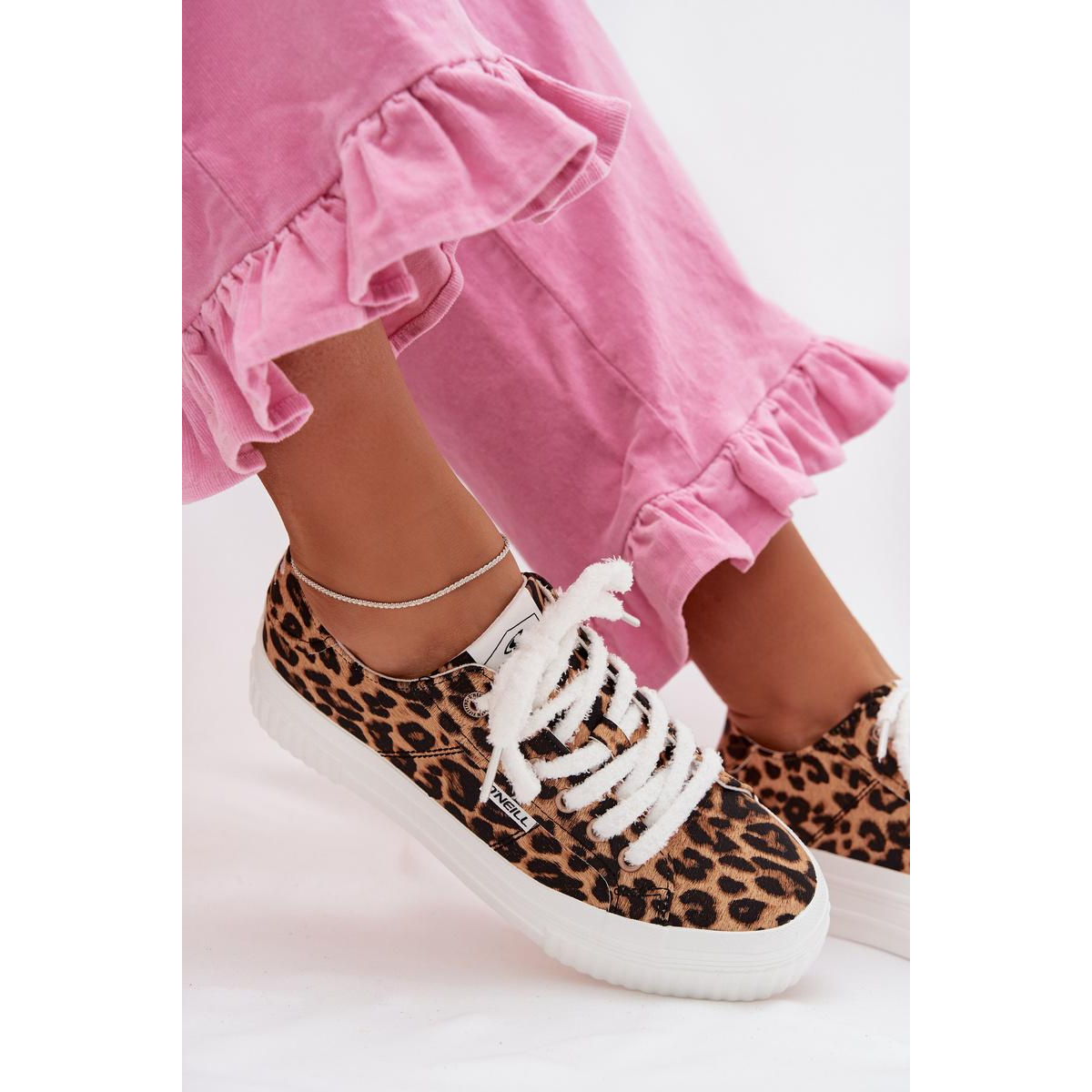 Dámske platformové tenisky O`NEILL SPINNA C WOMEN LOW 90261009.92A Leopard - Odtiene hnedej a béžovej