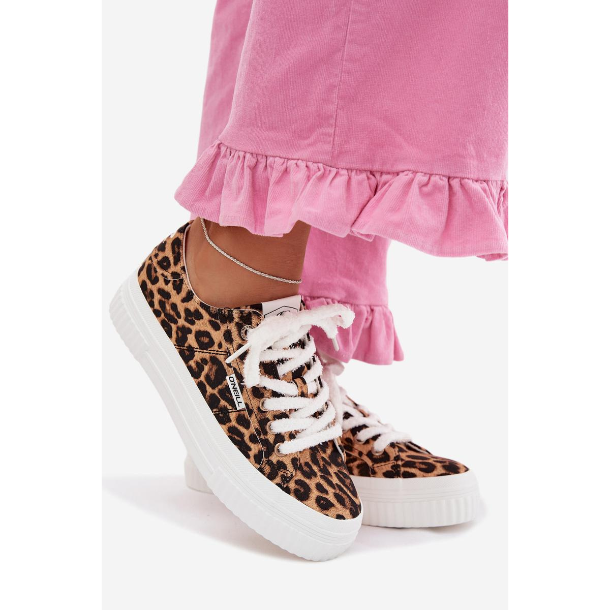 Dámske platformové tenisky O`NEILL SPINNA C WOMEN LOW 90261009.92A Leopard - Odtiene hnedej a béžovej
