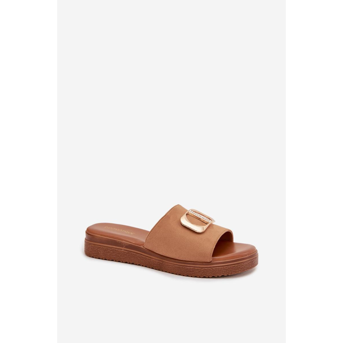 Dámske Papuče S Zlatým Detajlom Camel Elmera - Odtiene hnedej a béžovej