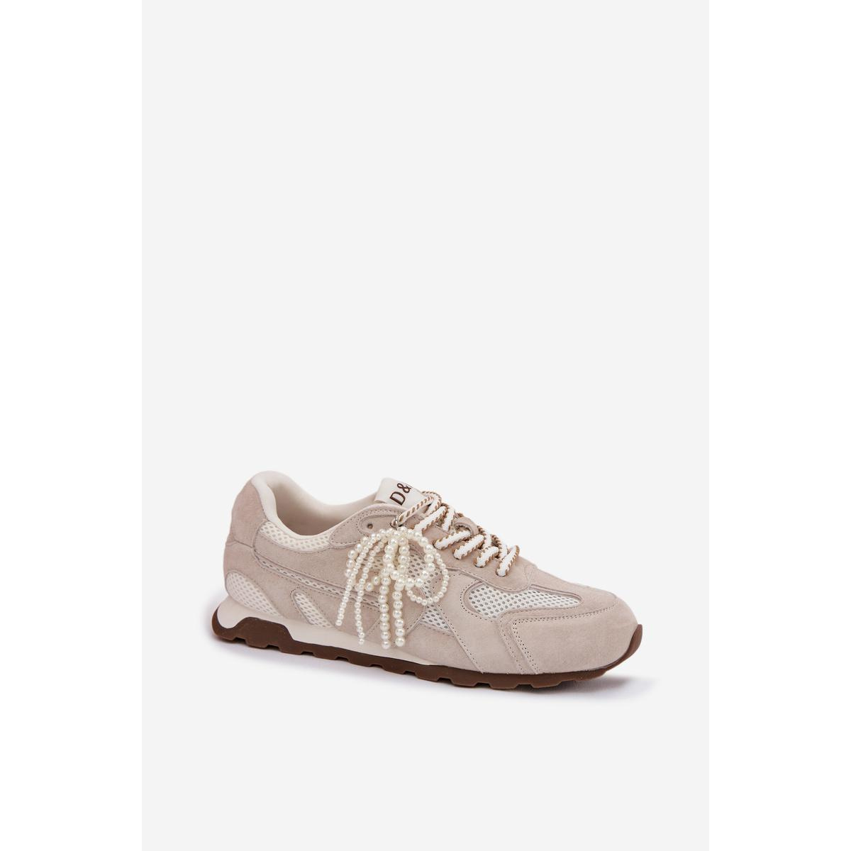 Dámske kožené semišové tenisky MK61-0705 Sivé - Odtiene sivej a striebornej