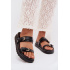 Dámske platformové sandále s remienkami a zlatými sponami Čierne Rirea - Čierna