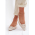 Dámske sandále na nízkom podpätku s ozdobným detailom Béžové Camira