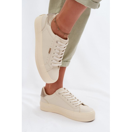 Sneakers na platforme Big Star TT274806 Béžové - Béžová