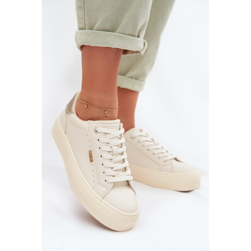 Sneakers na platforme Big Star TT274806 Béžové - Béžová