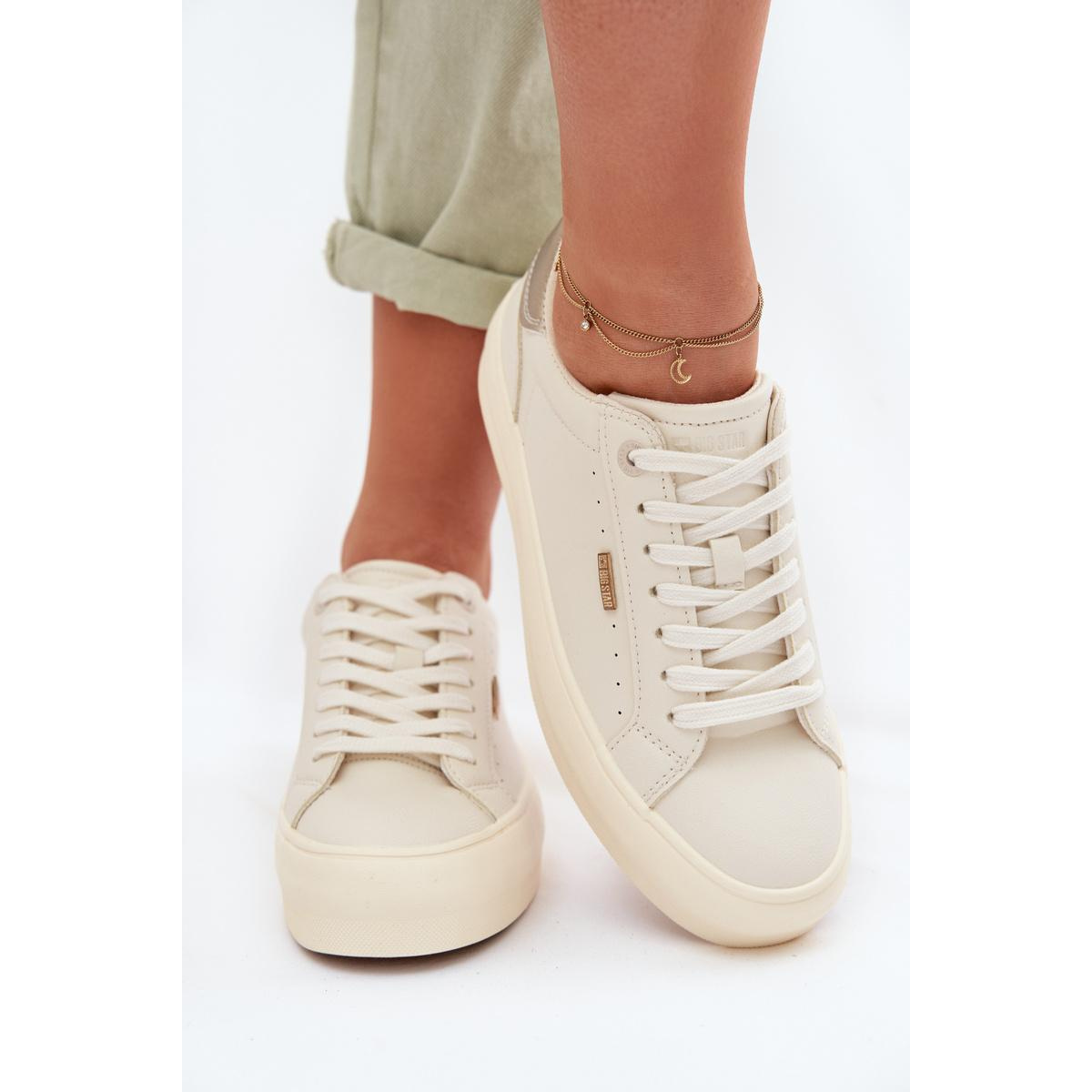 Sneakers na platforme Big Star TT274806 Béžové - Béžová