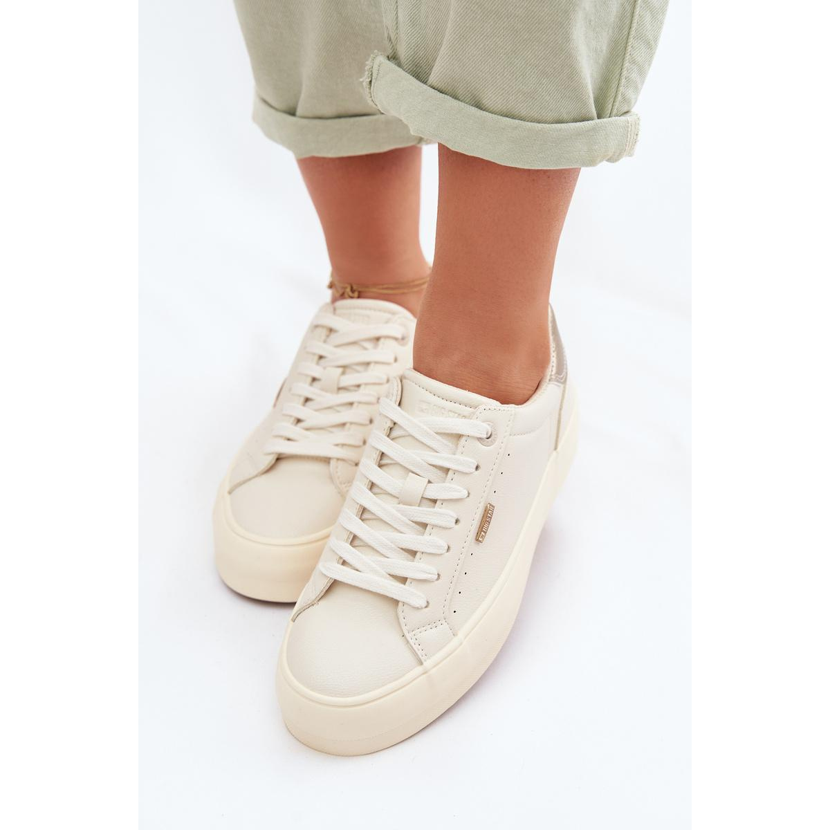 Sneakers na platforme Big Star TT274806 Béžové - Béžová