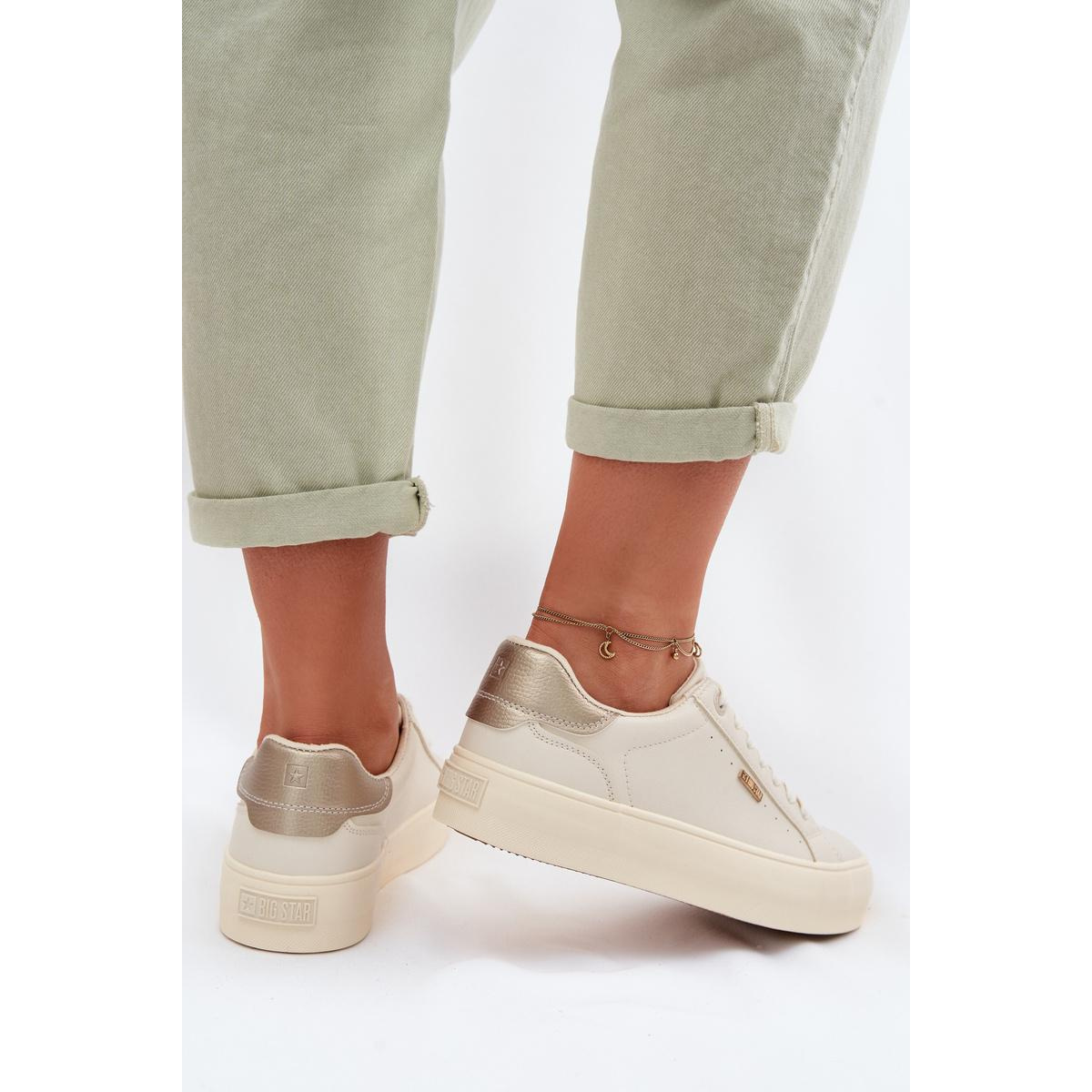 Sneakers na platforme Big Star TT274806 Béžové - Béžová