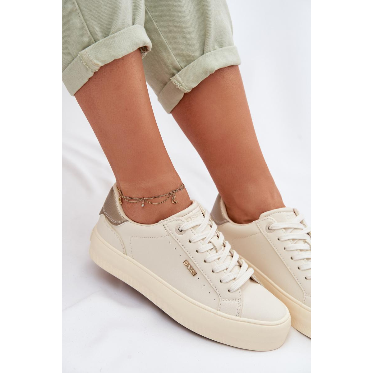 Sneakers na platforme Big Star TT274806 Béžové - Béžová