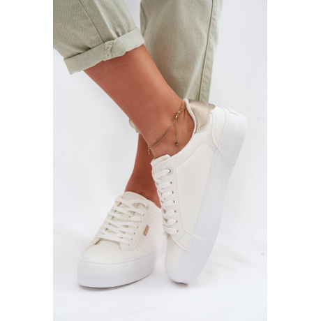 Sneakersy na platforme Big Star TT274805 Biele - Biela