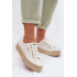 Dámske Espadrilles Tenisky Na Platforme Big Star TT274346 Ecru - Biela