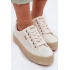 Dámske Espadrilles Tenisky Na Platforme Big Star TT274346 Ecru - Biela