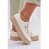 Dámske Espadrilles Tenisky Na Platforme Big Star TT274346 Ecru - Biela