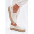 Dámske espadrilly na platforme Big Star TT274090 Ecru - Biela