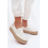 Dámske espadrilly na platforme Big Star TT274090 Ecru - Biela