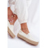Dámske espadrilly na platforme Big Star TT274090 Ecru - Biela