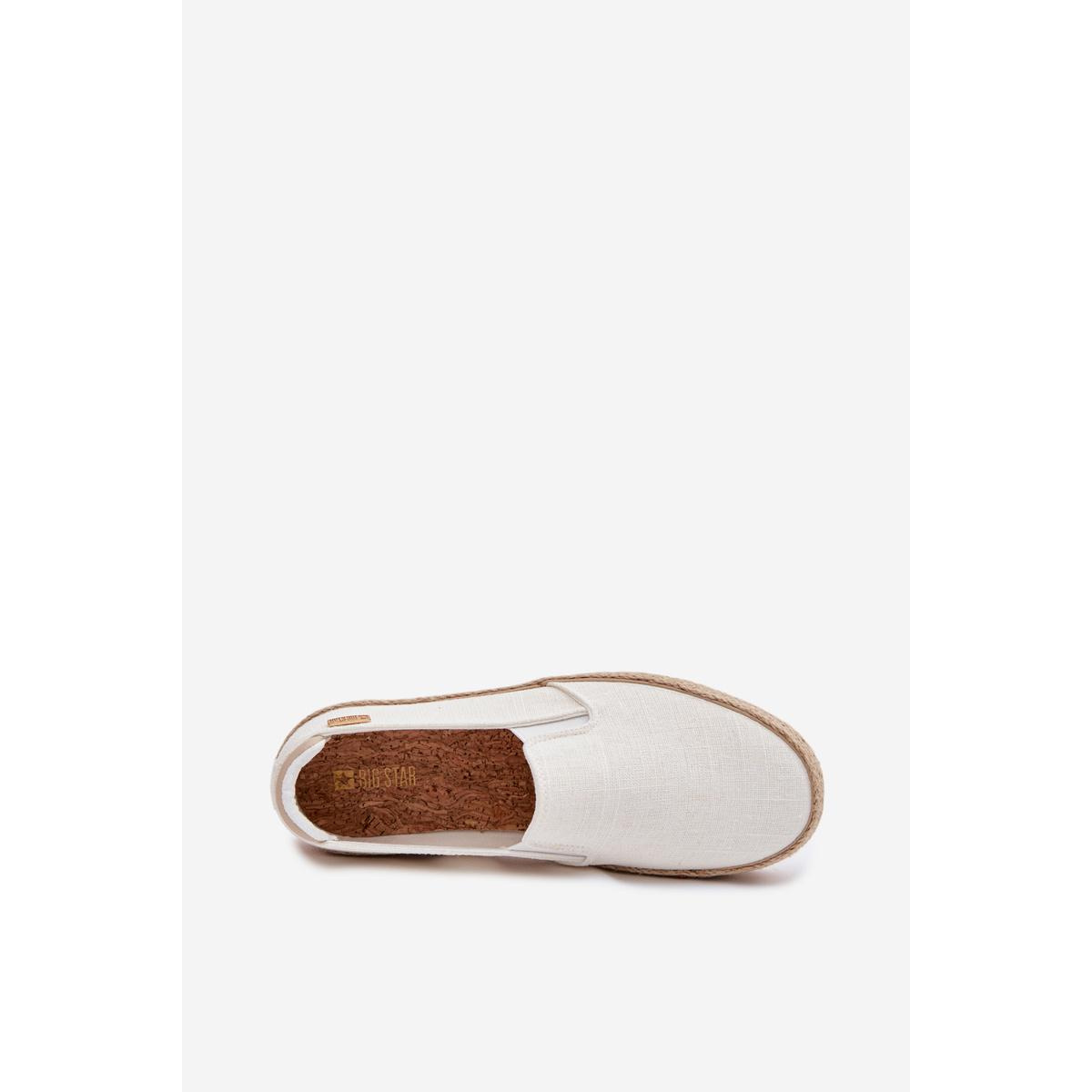 Dámske espadrilly na platforme Big Star TT274090 Ecru - Biela