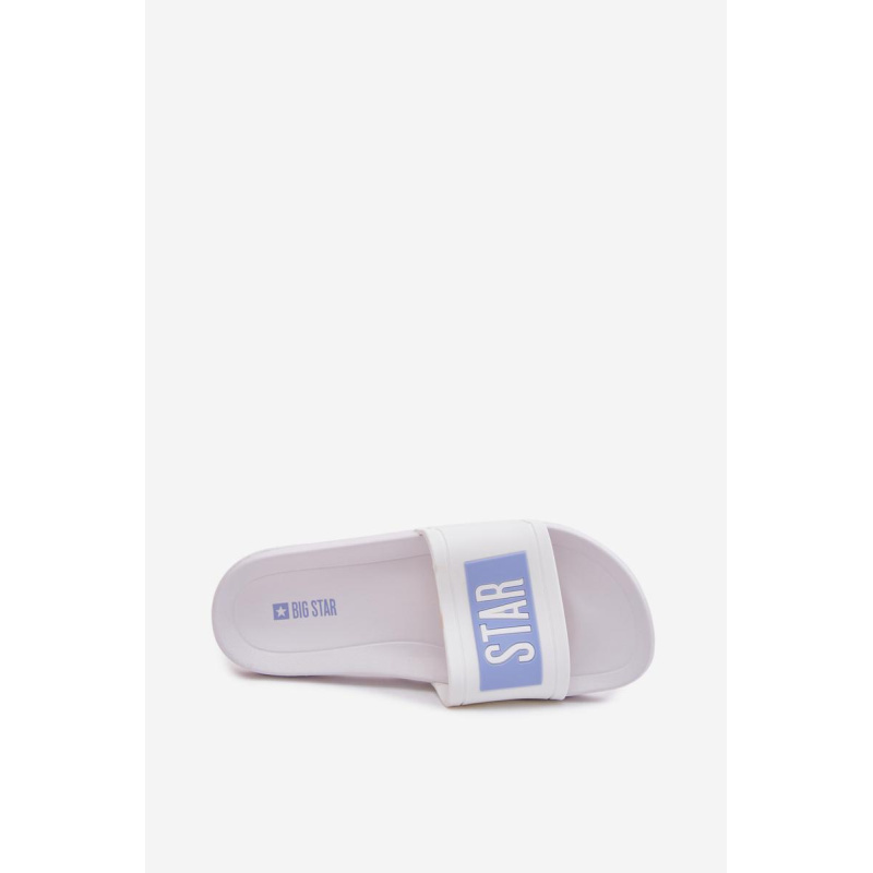 Dámske šľapky Big Star TT274A002 Bielo-modré - Biela || Modrá