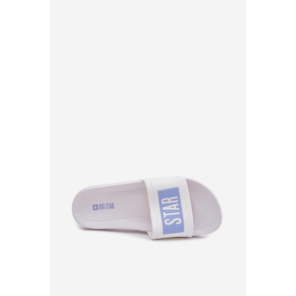 Dámske šľapky Big Star TT274A002 Bielo-modré - Biela || Modrá