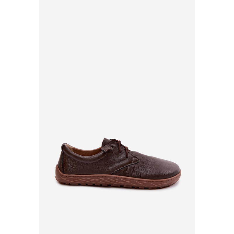 Kožené dámske mokasiny Barefoot Zazoo 10189 Čokoládové - Odtiene hnedej a béžovej