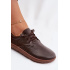 Kožené dámske mokasiny Barefoot Zazoo 10189 Čokoládové - Odtiene hnedej a béžovej
