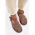 Dámske Ploché Sandále z Prírodnej Semiše Big Star TT274250 Béžové - Béžová