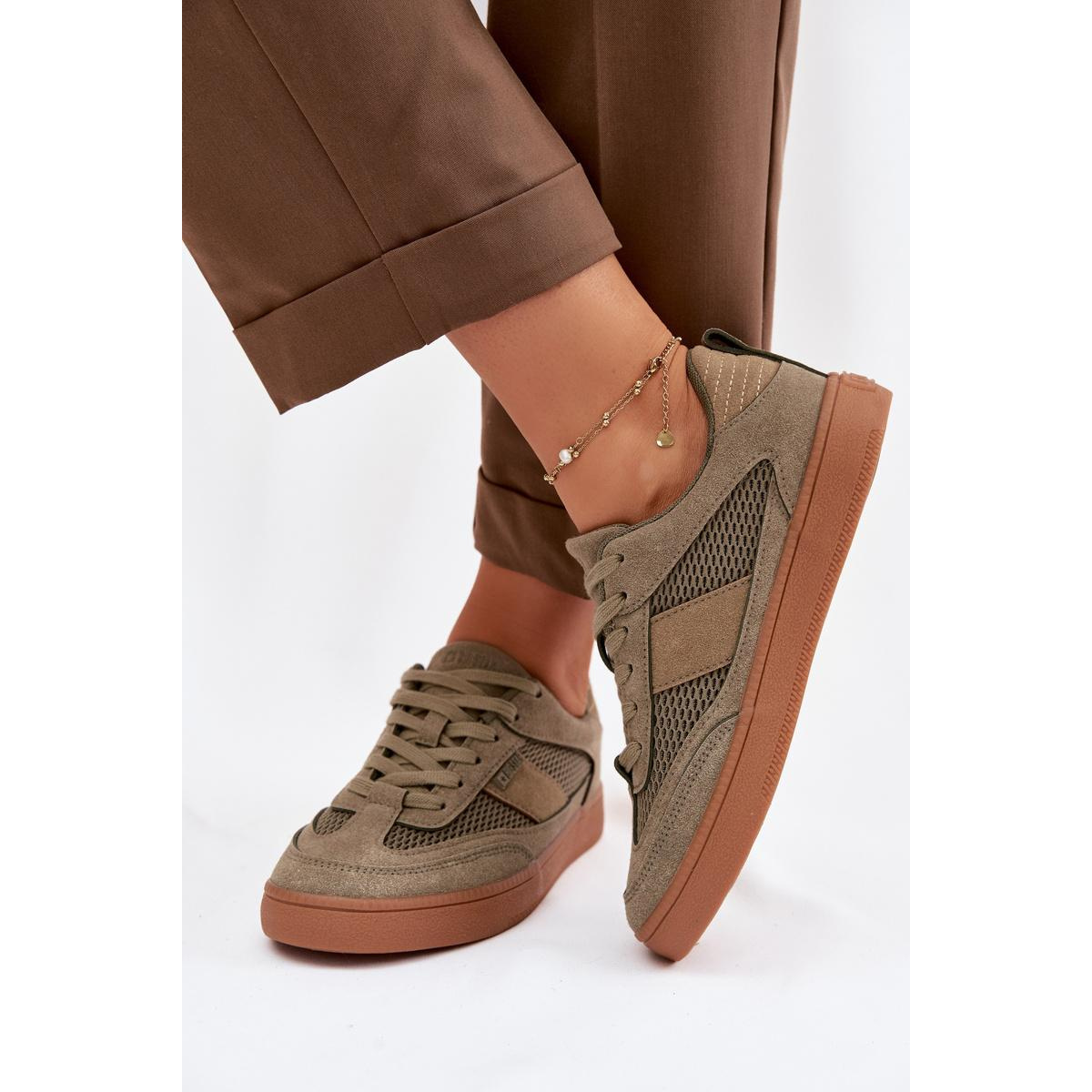 Dámske Tenisky Big Star TT274761 Khaki - Odtiene zelenej