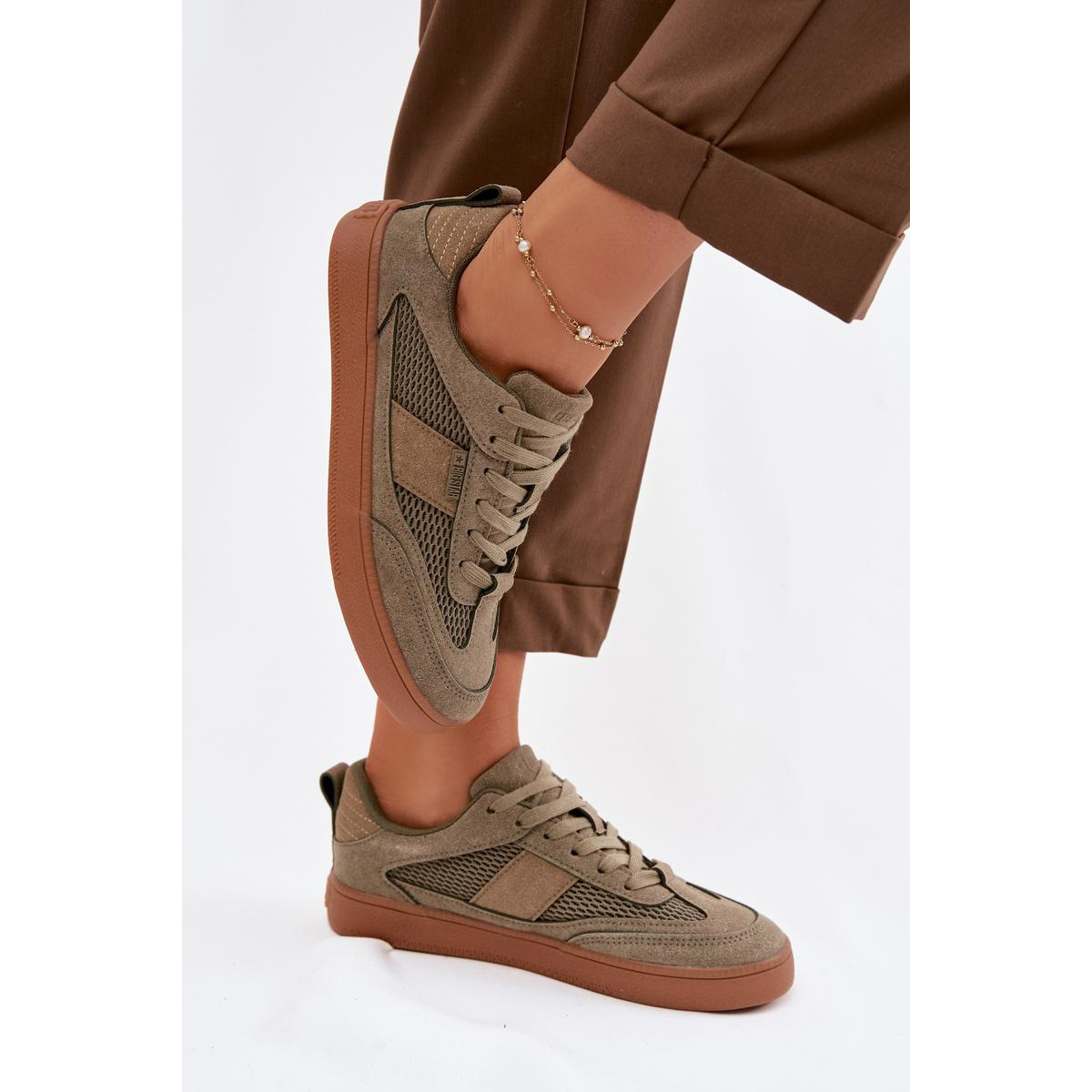 Dámske Tenisky Big Star TT274761 Khaki - Odtiene zelenej