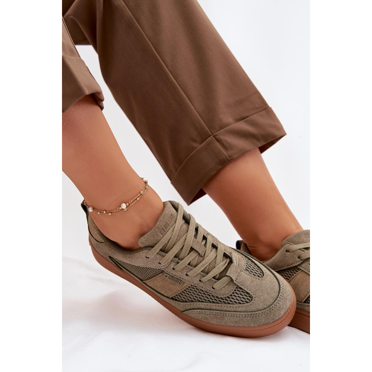 Dámske Tenisky Big Star TT274761 Khaki - Odtiene zelenej