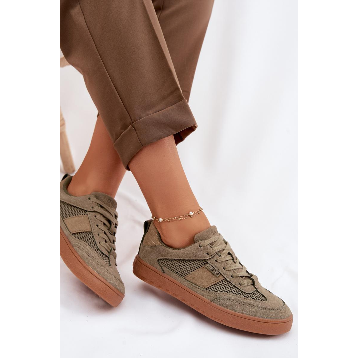 Dámske Tenisky Big Star TT274761 Khaki - Odtiene zelenej