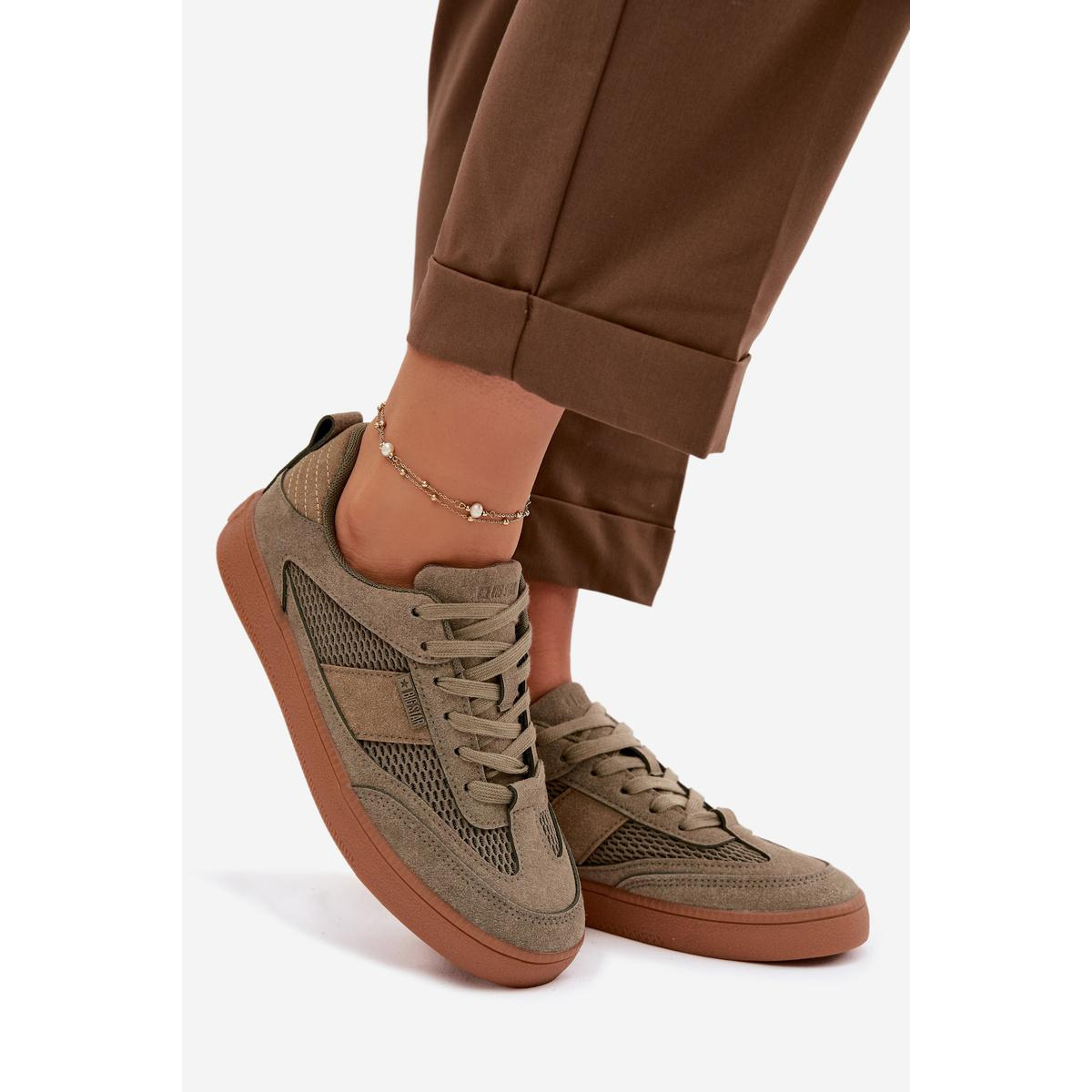 Dámske Tenisky Big Star TT274761 Khaki - Odtiene zelenej