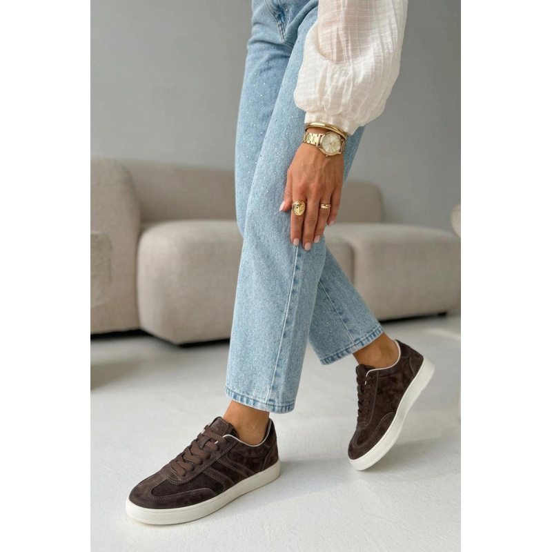 Sneakersy z velúru Vinceza 95400 Čokoládové