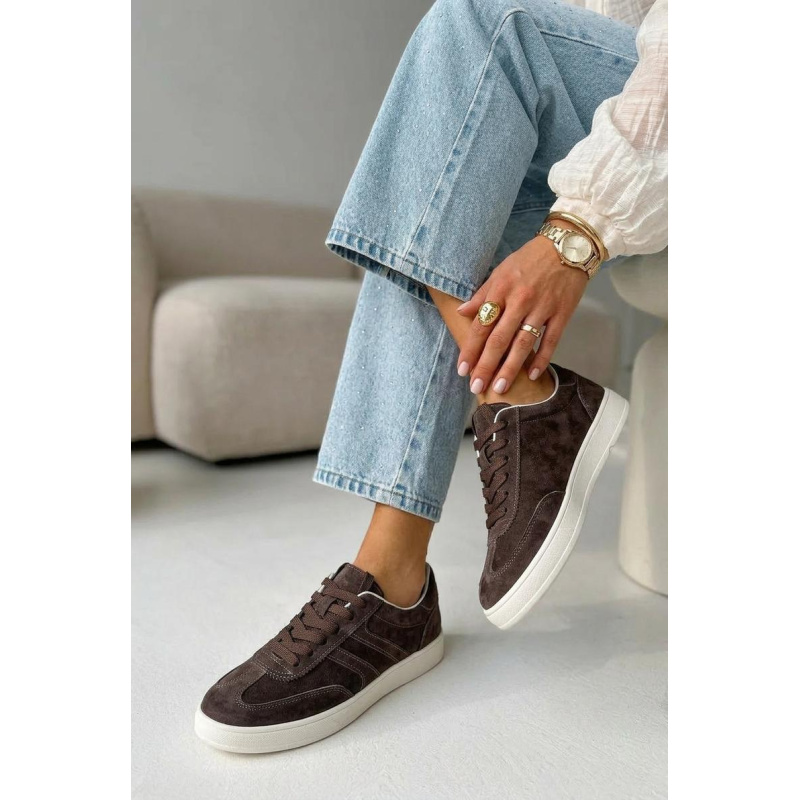Sneakersy z velúru Vinceza 95400 Čokoládové