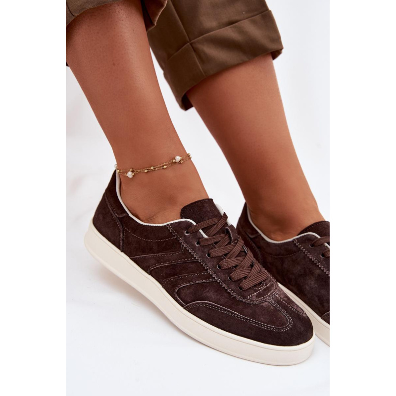 Sneakersy z velúru Vinceza 95400 Čokoládové